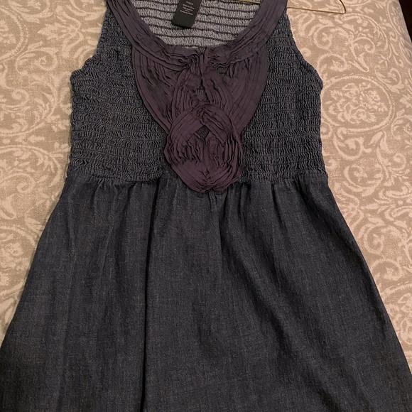 Denim dress by Calvin Klein. Slip over your head and go! Cute detailing - size S - Picture 2 of 9